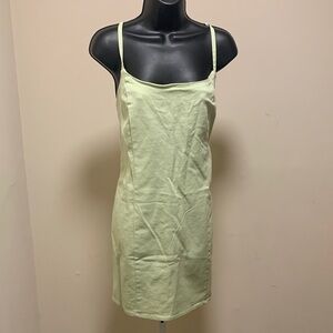 Light Green denim Spaghetti Strap Dress
